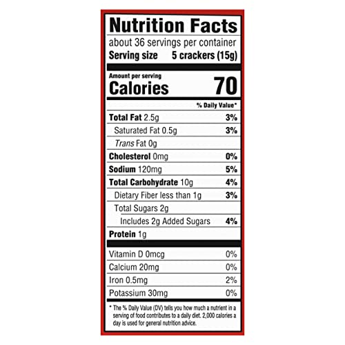Ritz Crackers, 1 Family Size Box, Whole Wheat Flavor, 19.3 Ounce #TOP6