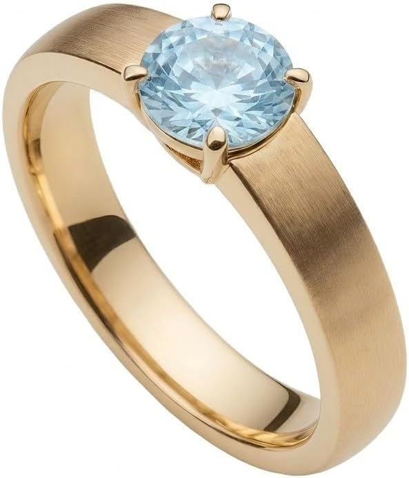 0.5 Carat Solitaire Gemstone Wedding Engagement Rings for Women, Lab-Grown Sapphire/Ruby/Emerald/Moissanite/Amethyst/Garnet/Black Onyx/Blue Topaz/Citrine/Tourmaline/Peridot Gemstone Round-Cut Anniversary Wedding Ring, Customizable 10K Gold/14K Gold/18K Gold/925 Sterling Silver