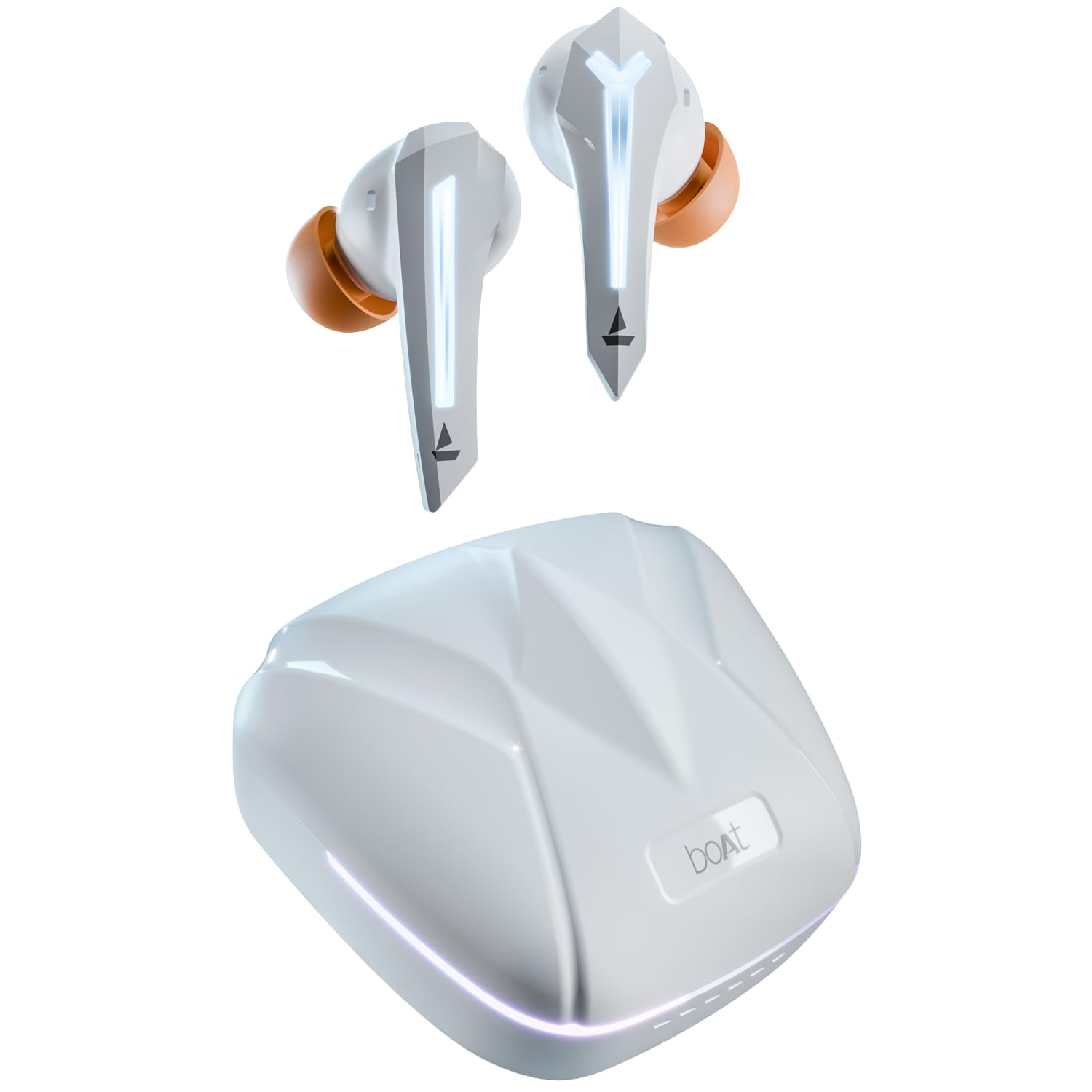 boAt Immortal 111, 40HRS Battery, 40ms Super Low Latency, RGB LEDs, 4Mics ENx Tech, Fast Charge, IPX4, v5.3 Bluetooth Earbuds, TWS Ear Buds Wireless Earphones with mic, Gaming Earbuds (White Sabre) (B0CRB5HTXV) Amazon Price History, Amazon Price Tracker