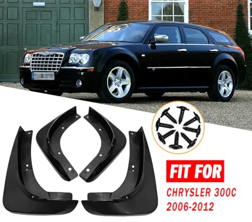 Image of Mud Flaps Mud Guards Fit for 2006-2012 Chrysler 300C, Front & Rear Mud Splash Guards Accessories - 4 Pc, Black