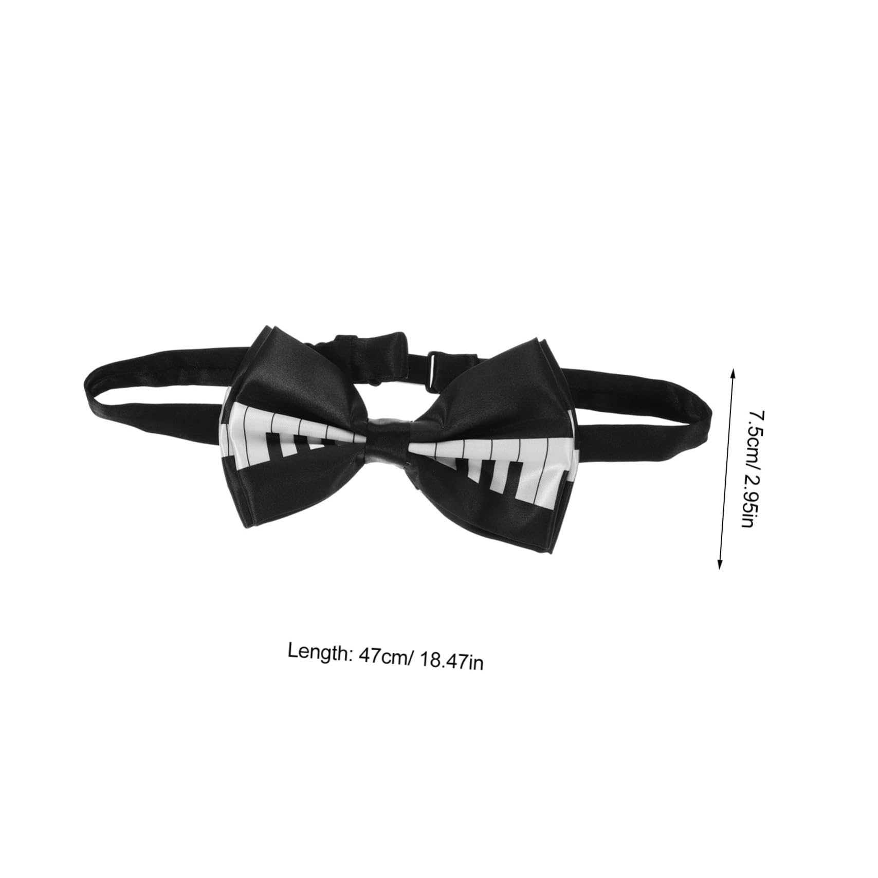 Music Piano Key Pre Tied Bow Tie for Business Weddings Christmas and Halloween Parties and Piano Keys Design Music Bow Tie for and Adults