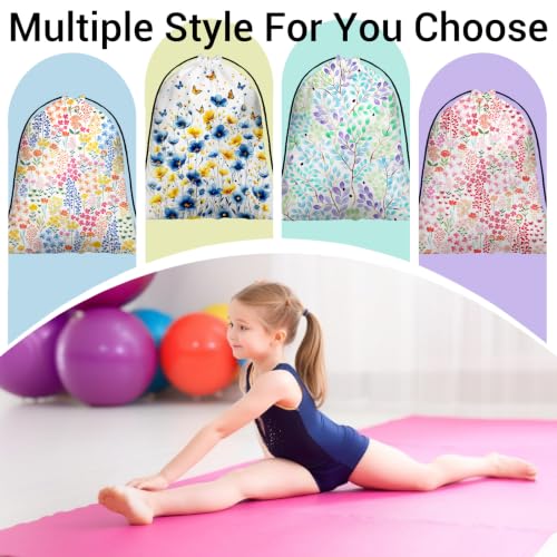 Image of Butterfly Flower Drawstring Bag Pouch Bag for Outdoor Party Storage Headphones