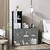 C&AHOME Cube Storage Organizer with Doors, 8-Cube Shelves, Closet Cabinet, DIY Plastic Modular Bookshelf, Storage Shelving Ideal for Bedroom, Living Room, 24.8 L 12.4 W 48.4 H Black UGSHS3008A