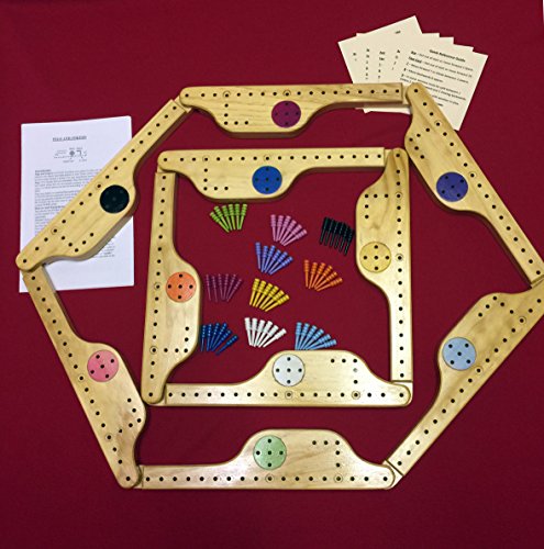 Pegs and Jokers Wood 10 Player Game