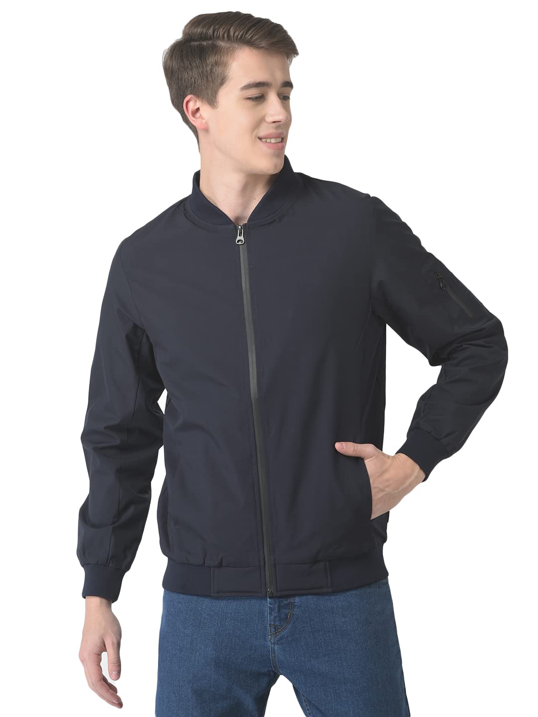 crimsoune club Men Navy Blue Bomber Jacket-picture-29