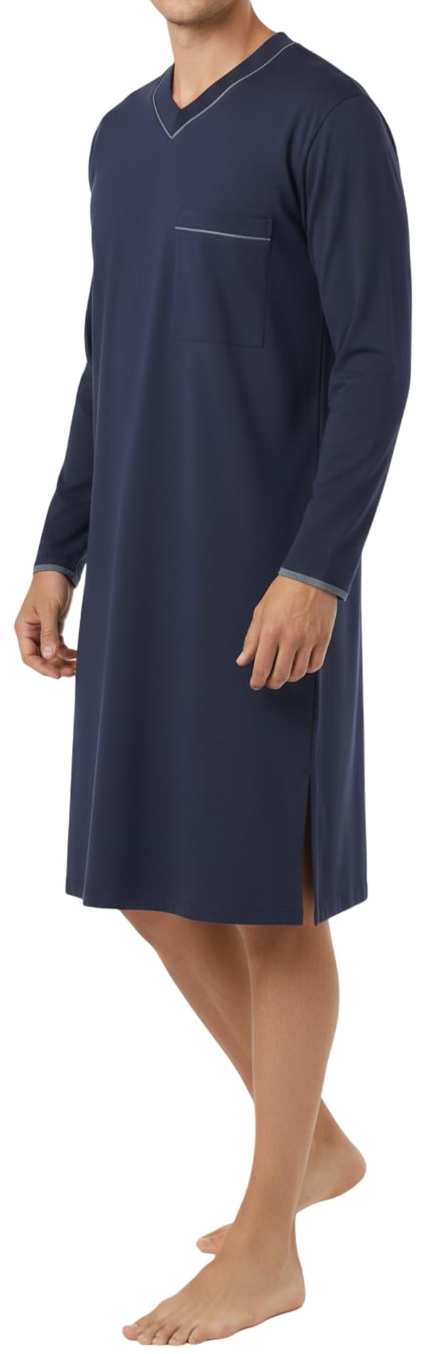 Chemise de nuit à manches longues pour homme