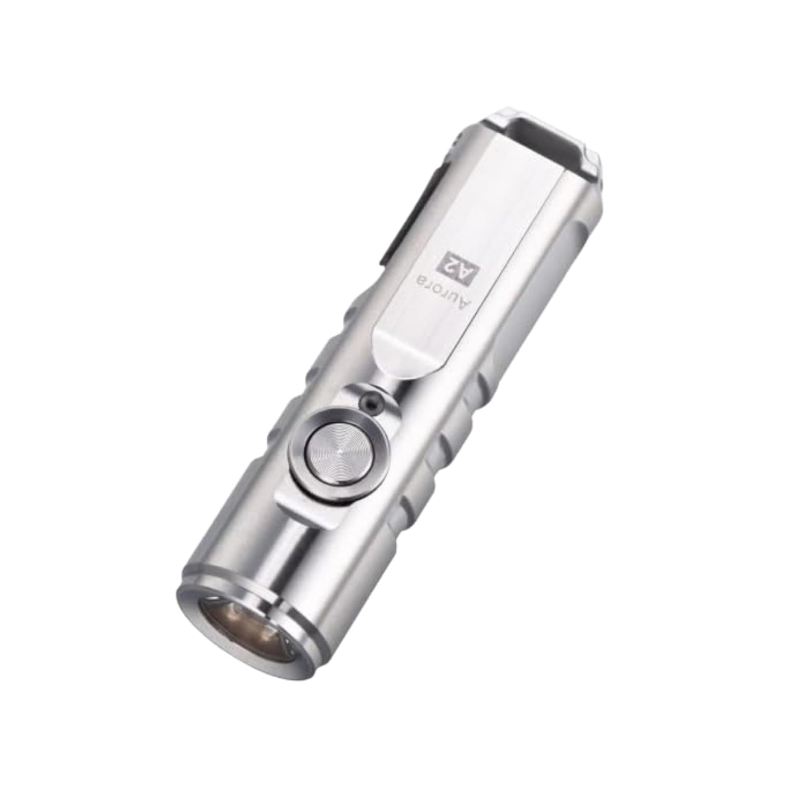 RovyVon A2 G4 LED-Taschenlampe Edelstahl, 650 Lumen, Schlüsselanhänger Taschenlampe wiederaufladbar, IP66 wasserdicht (Silber)