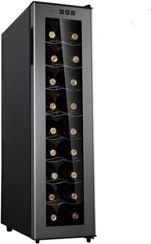 Black 18-Bottle Single-Zone Wine Cooler Multifunctional Electronic Constant Temperature Wine Cabinet with Red and White Wine Cellar on Top of Counter with Digital Temperature Display