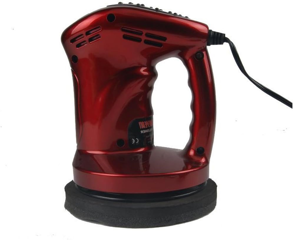 Portable Auto Car Polishers and Buffers DC12V 80W Car Waxing Polishing Waxer Polisher Machine for Floor, Leather Shoes, Car, Stair Railing, Furniture, Jade (Red)