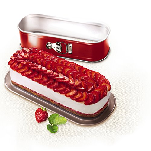 TefalJ-Delibake-1640314-Cake-Mould-with-Hinge-30-x-11-cm-RedGrey