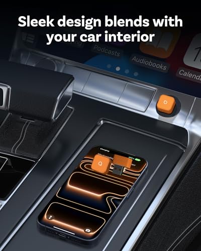 Image of OTTOCAST Mini Cube 3.0 Wireless CarPlay & Android Auto Adapter 2026- Plug & Play, Fast Auto-Reconnect (Orange)