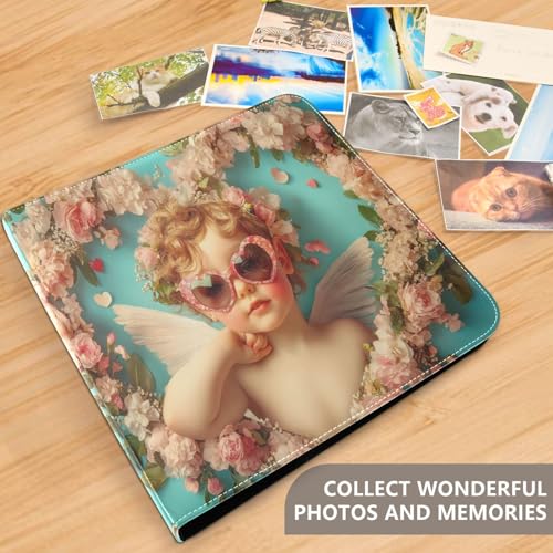 Álbum de fotos adhesivo DIY Scrapbook Álbum de amor para San Valentín encuadernador de 3 anillos con 40 páginas de 8x10 para recuerdos miniatura 5
