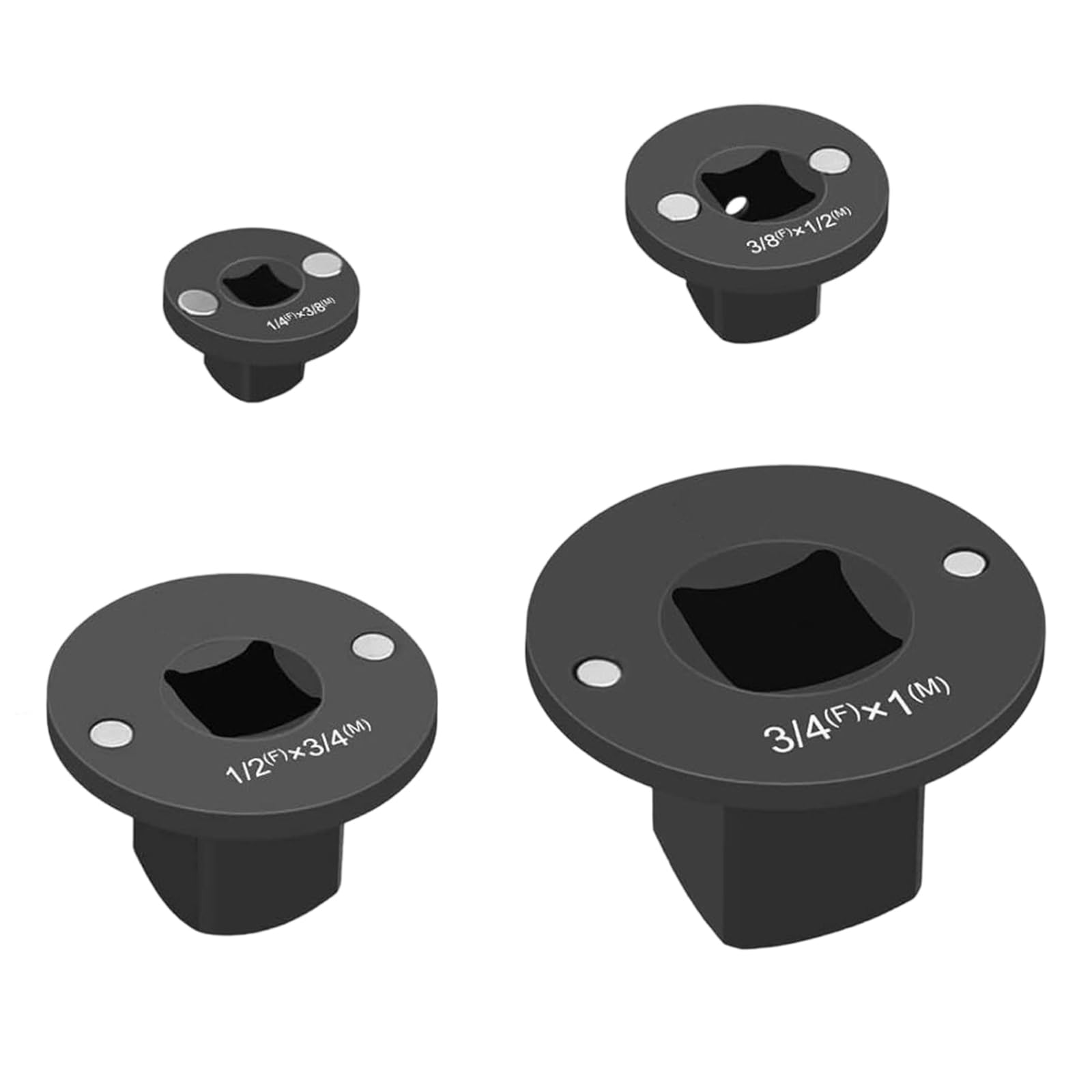Adaptateur à cliquet acier au carbone lot de 4 outils boulon