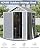 NOVIRE 6x4.5 Large Outdoor Storage Shed with Floor, Spacious Tool Shed for Lawn Mower, Bike, and Patio Furniture, Includes Lockable Door and Ventilation, Polypropylene Resin, Arctic Light Gray