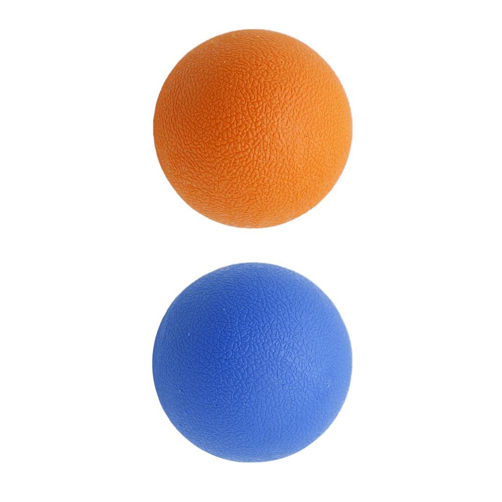 Juego de 4 Pelotas de Masaje: Pelota de Masaje de Tejido Profundo, Pelota de Masaje de Espalda, Pelota de Masaje de Cuello, TPE Elástico para Autotrat, 3 piezas
