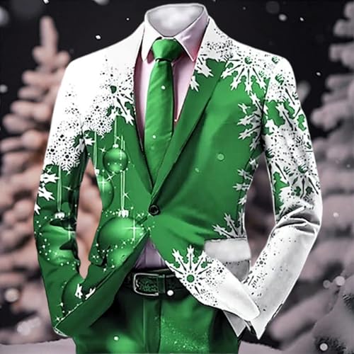 Chaqueta con diseño elegante verde estampado para moda de temporada M 2