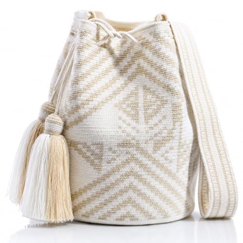 Image of WYOU Designer Collection Wayuu Hand-Crochet Hippie Purse, Summer Crossbody Boho Bags for Women, Classy Crochet Beach bag