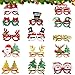 Produktbild Daiweier 14pcs Weihnachten Brillen, Geweihe Weihnachtsmann Schneemann Weihnachtsbaum Foto Requisiten weihnachtsbrillen, Partygeschenke für Erwachsene und Kinder, Weihnachts Kostüm Dekoration