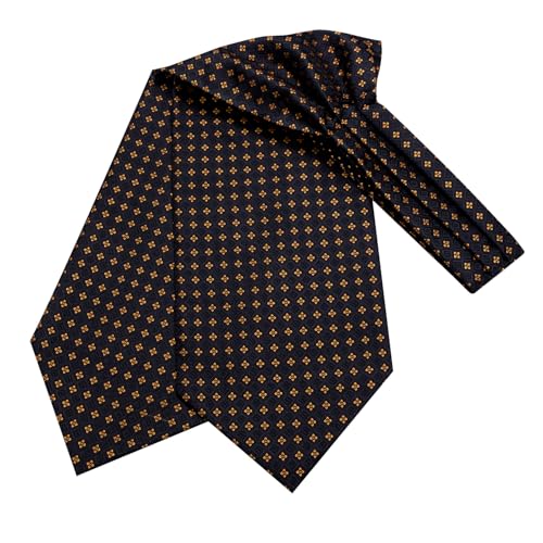 Image of Dubulle Paisley Floral Ascot for Men Self Tie Mens Cravat and Pocket Square Cufflinks Wedding