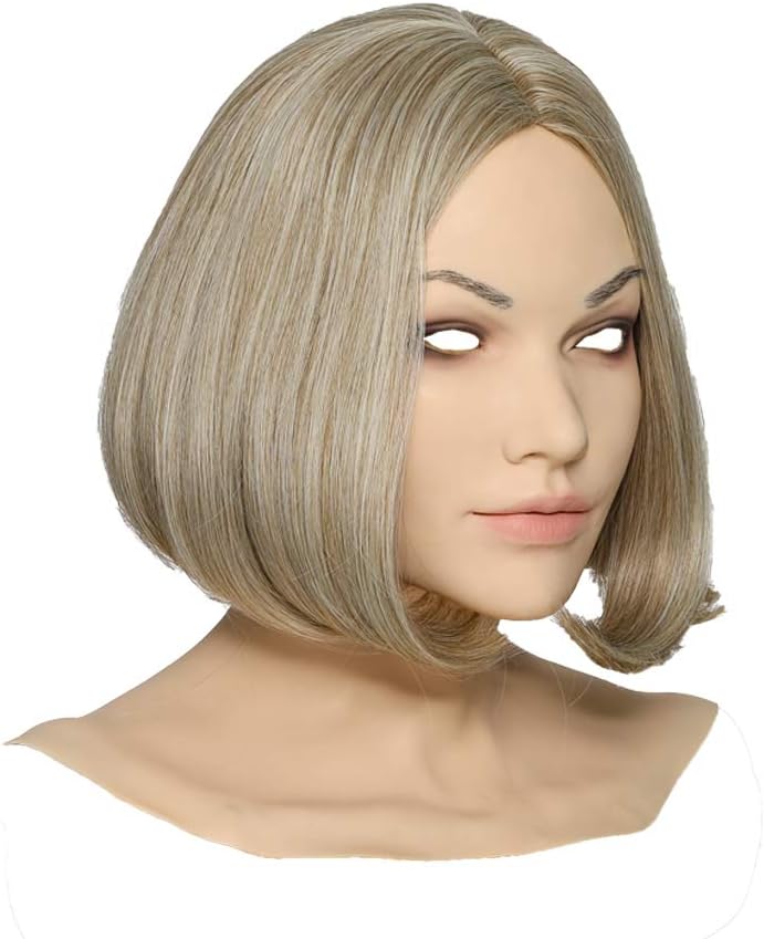 Hand-made Silicone Head Mask America Girl for Crossdresser Transgender Costumes Drag Queen