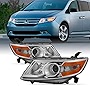 AKKON - For Honda Odyssey Left + Right Amber Corner Halogen Headlamps Head Lights Pair 2011 2012 2013 2014 2015