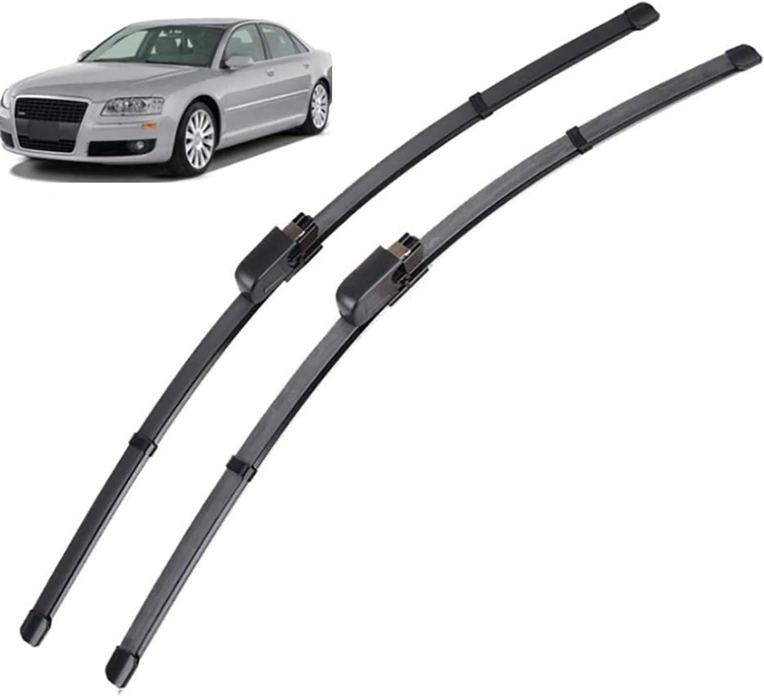 GHHVM Auto Windscreen Wipers for Audi A8 D3 2002-2009, Front Wiper Arm Blade and Arm Set Windscreen Wipers-Wiper Blades Kit Replacement,L-B/Rhd