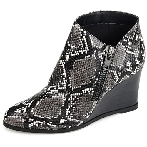 Journee Collection Botines y botines para mujer, verde (Snake), 42 EU