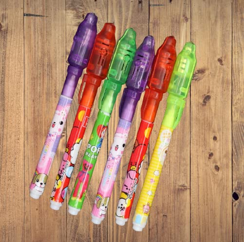 PELO Set Of 6 Invisible Magic Ink Pen for Kids/Cheating Secret Message Pen for Boys And Girls Birthday Return Gift Item For Kids Pack Of 1