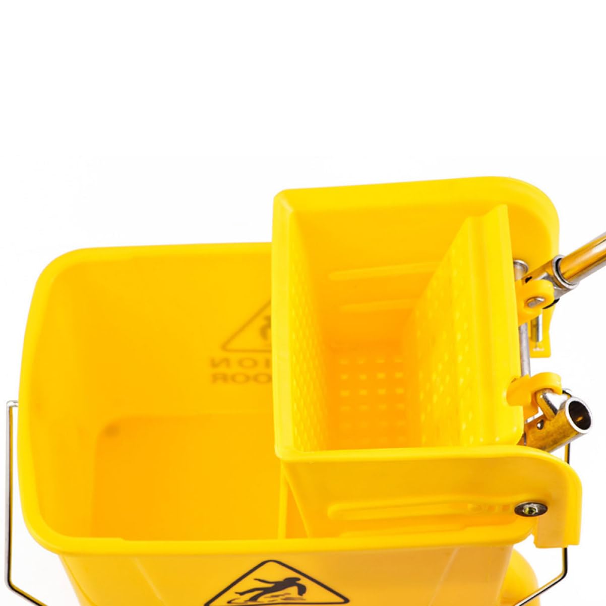 PACKOVE Seau Essoreur à Franges sur Roues 20l Presse Latérale, Chariot de Nettoyage en PP et Aluminium, Mobilité Silencieuse pour Entretien Professionnel