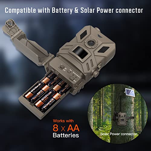 Outdoor Expert 4G Cellular Trail Camera,20Mp Hunting Camera With No Glow 940Nm Ir Led Night Vision,Hd Video Ip66 Waterproof Game Cam,90Ft Flash Range Wildlife Monitor Camera Include 32Gb Tf& Sim Card #TOP4
