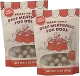 Trader Js Freeze-Dried Dof Treats, Beef Meatballs for Dogs (4 oz, Beef Meatballs) 2 Pack