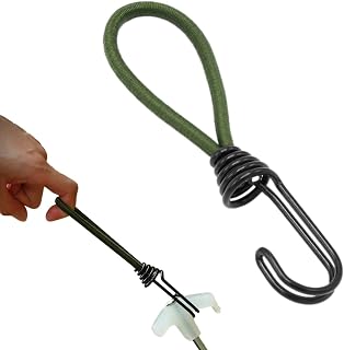 Tent Rope Hooks, Bungee Straps with Hooks, Adjustable Rubber Tarp Straps, Bungee Cords with Hook for Securing Tarps, Canvases, Flatbed Trailers Niayou