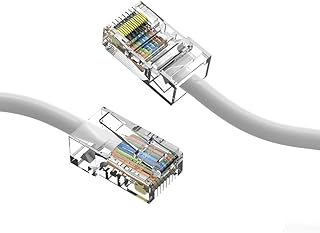 FireFold Cat5e Ethernet Patch Cable White 10ft with Gold Plated RJ45 Connectors â€“ 350 MHz High Performance Patch Cord â€“ 4 UTP 24 AWG Stranded Copper Pure Conductors with PVC Jacket