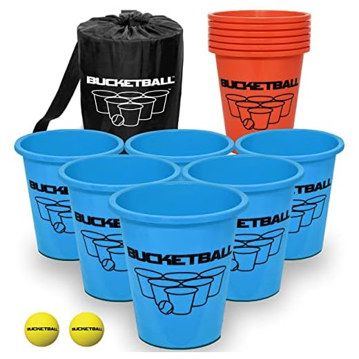 Bucket Ball - Beach Edition Starter Pack - Ultimate Beach, Pool, Yard, Camping, Tailgate, BBQ, Lawn, Water, Indoor, Outdoor Game – Best Gift Toy for Adults, Boys, Girls, Teens, Family