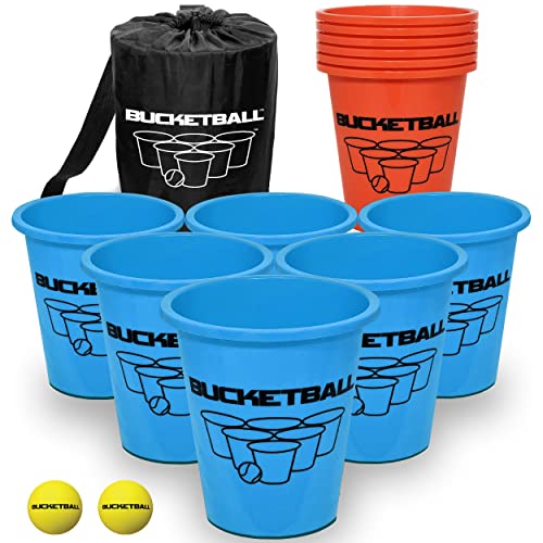 Bucket Ball | Beach Edition Starter Pack | Ultimate Beach, Pool, Yard, Camping, Tailgate, BBQ, Lawn, Water, Indoor, Outdoor Game – Best Gift Toy for Adults, Boys, Girls, Teens, Family