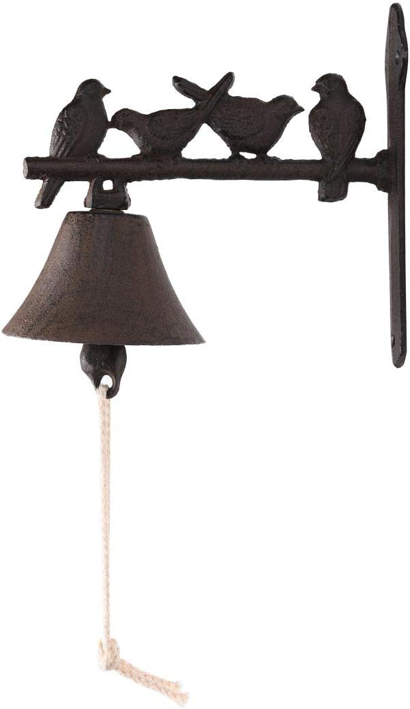 BRASSTAR Rustic Cast Iron Door Bell Four Little Birds Vintage Antique Retro Style Decoration for Outside House Garden TQZDPT31