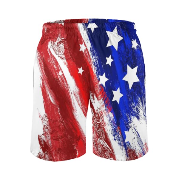 Mens American Flag Swim Trunks with Compression Liner 5 Inch Inseam 4th of July Patriotic Bathing Suit Board Shorts3