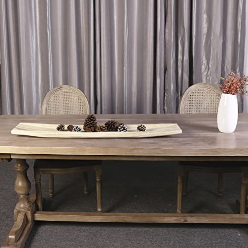 Tormays Home 39.5Inch Long Wood Dough Bowls Large,Natural Wooden Dough Bowls Long Wooden Bowl Hand Carved Wooden Large Dough Bowl Centerpieces Long Bowls Wood Dough Bowls Decor #TOP5