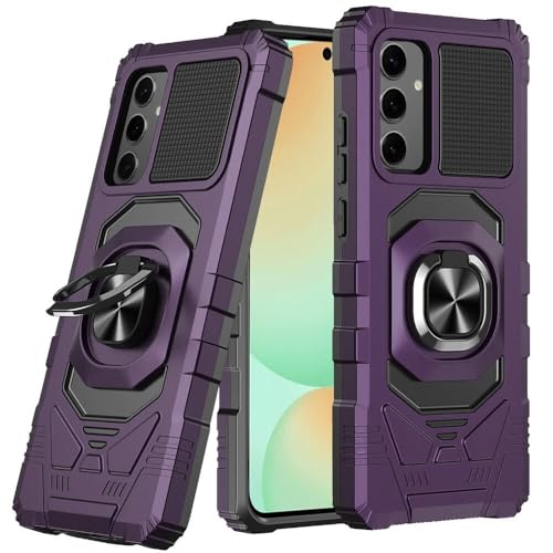 Coque Samsung S25 FE 5G violette rigide en silicone avec anneau support