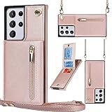 Crossbody Wallet Case Compatible with Samsung Galaxy S10e Leather Phone Case with Card Holder and St