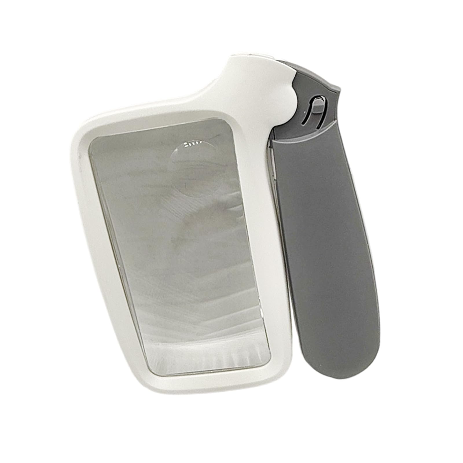 Cazstyk Grey Foldable Abs Magnifyings Glass With Acrylic Lens 5 Led Light Handheld Magnifier For Senior Citizens Reading Aid Folding Magnifier With Light