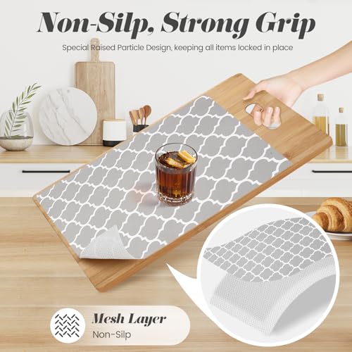 Drawer Shelf Liner for Kitchen Cabinets, Non Adhesive Slip Resistant Shelf Paper Easy to Clean, Strong Grip Thickened Waterproof Washable Mats for Pantry Shelves Cupboard Dresser, 12 in x 10 FT - image 2