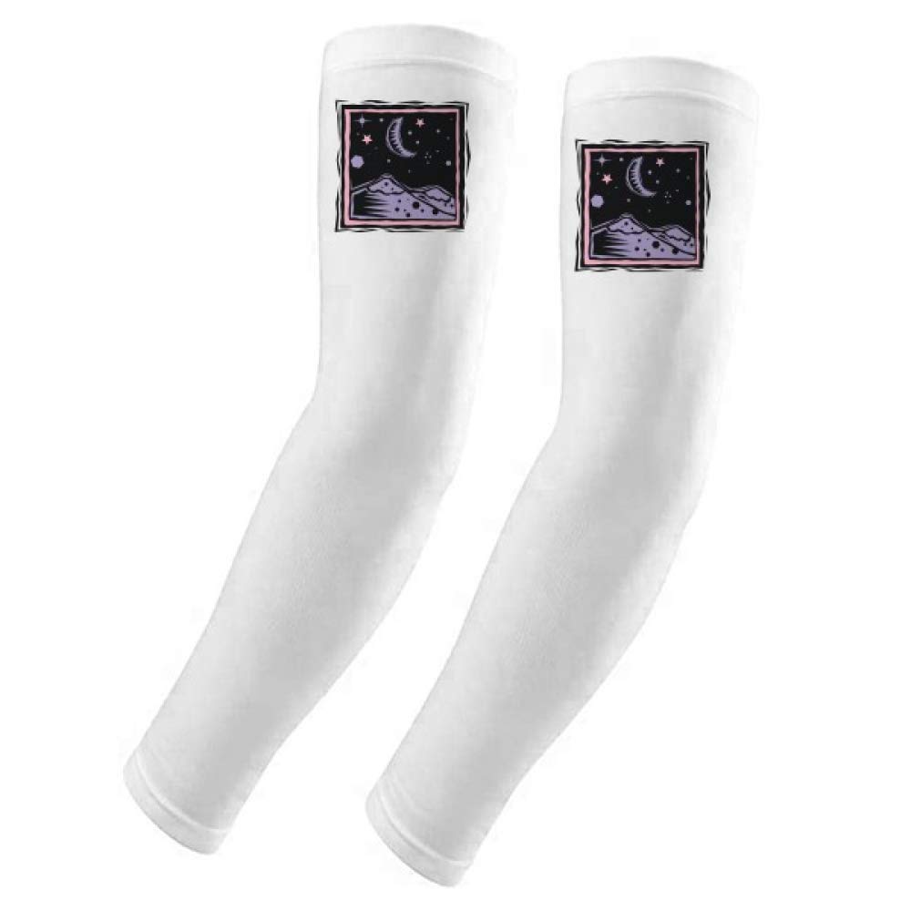 Funda para brazo con protección UV solar y estampado de luna mística 5