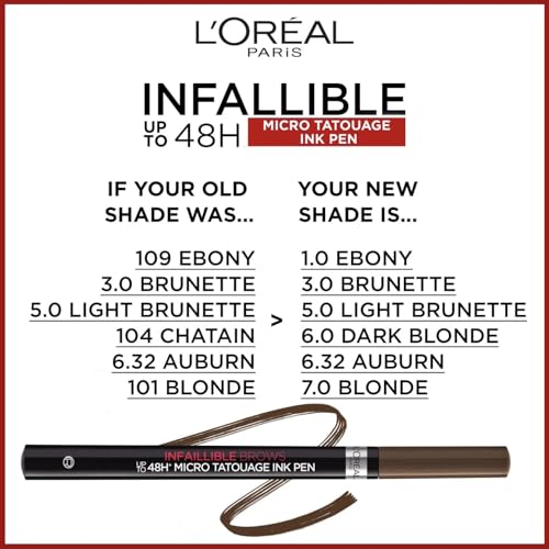 L'Oréal Paris - Feutre à Sourcils Micro-Précision au Fini Naturel - Technique Microblading - Unbelievabrow - Couleur : Brunette (105) - 6,4 g