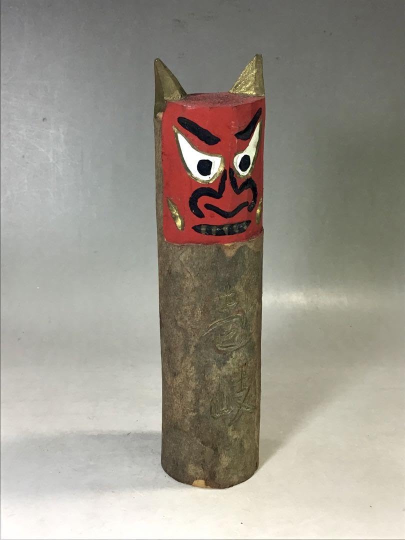 Amazon | 玩具 壱岐の鬼神 木彫り 人形 妖怪 郷土玩具 一刀彫 こけし