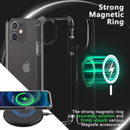 Image of ONES Magnetic Case for iPhone 11 | Compatible with Magsafe, Slim Clear Shockproof Cover, [PC + TPU Hybrid] Anti-Yellowing & Anti-Fingerprint iPhone 11 Transparent Case