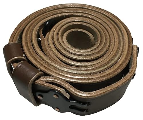 Wwii Us Army M1941 Leather Sling For M1907 Sling Garand Rifle Copper Steel Fitting (Dark Tan (Steel)) #TOP2