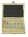 Westward Carbide Bur Set, Dbl Cut, 1/8 in, 9 Pcs