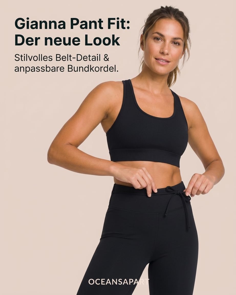 OCEANSAPART Leggings sportivi da donna Gianna Pant Fit a vita alta, opachi, a vita alta, traspiranti, comfort e flessibilità