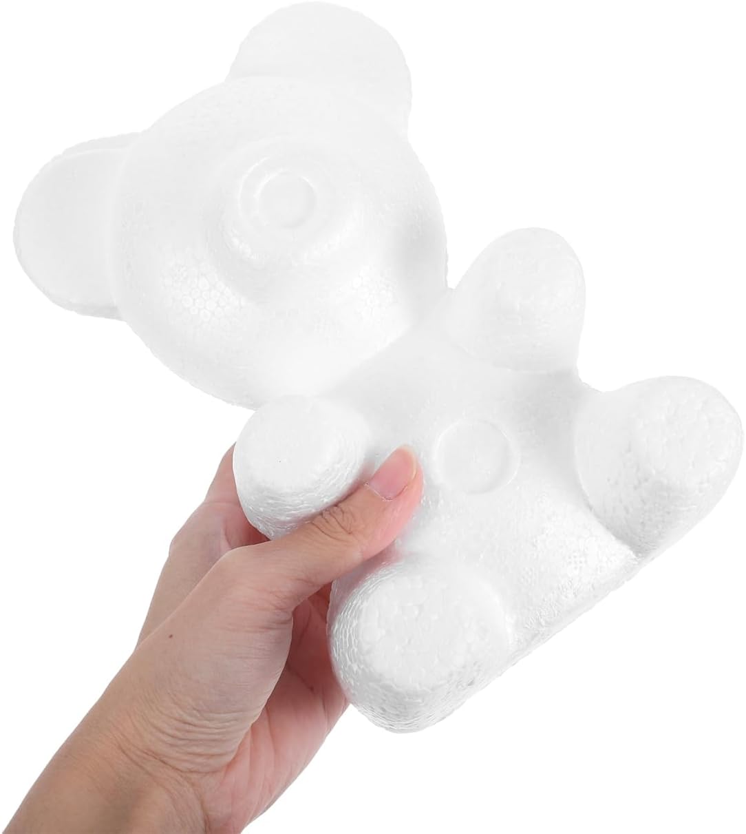 Lurrose 4pcs Foam Bear Mold, White Craft Bear Blank
